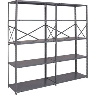 Quantum Heavy Duty 20 Gauge Industrial Steel Shelving   6 Shelves, 36 Inch W x