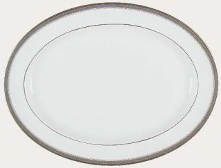 Royal Doulton Clarendon 16 Oval Serving Platter, Fine China Dinnerware   Gold &