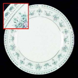 Seizan Blue Dawn Dinner Plate, Fine China Dinnerware   Blue & Purple Flowers,Pla