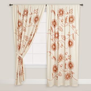 Embroidered Floral Curtain   World Market