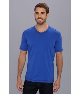 Agave Denim D. Anderson S/S V Neck Mens Short Sleeve Pullover (Blue)