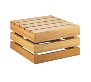 Cal Mil Square Crate Riser   12x12x7, Bamboo