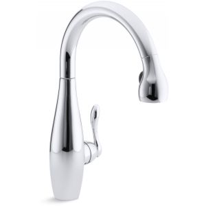 Kohler K 692 CP Clairette Single Control Pull Down Spray Kitchen Sink Faucet wit