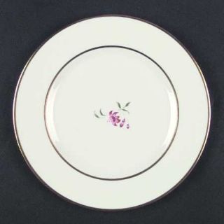 Flintridge Fuschia (Gold) Salad Plate, Fine China Dinnerware   Pink Flowers On R