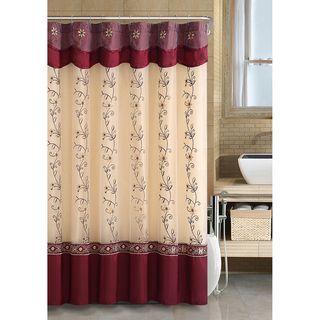 Daphne Burgundy Shower Curtain (Burgundy/ goldMaterials 100 percent polyesterDimensions 72 inches wide x 72 inches longCare instructions Machine washableThe digital images we display have the most accurate color possible. However, due to differences in