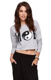 Womens Married To The Mob Hoodie   Married To The Mob Ying Yang Cropped Crew Fle