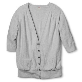 Mossimo Supply Co. Juniors Plus Size 3/4 Sleeve Boyfriend Sweater   Gray 1X
