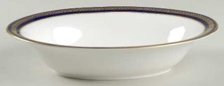 Coalport Blue Wheat 9 Oval Vegetable Bowl, Fine China Dinnerware   Bone,Gold La