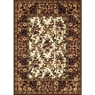 Floral Ivory Area Rug (7 10 X 10 2)