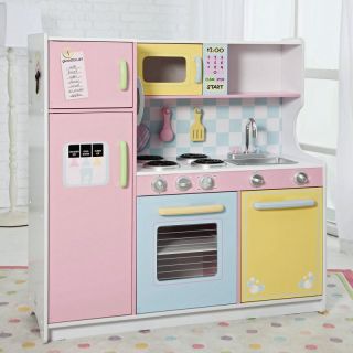 KidKraft Deluxe Pastel Play Kitchen Multicolor   53181