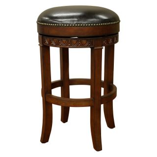 AHB Portofino 34 in. Swivel Tall Bar Stool   Suede with Merlot Leather