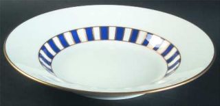 Richard Ginori Amadeus Blue Large Rim Soup Bowl, Fine China Dinnerware   Impero,