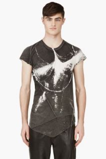 Julius Grey Bias Cut Graphic T_shirt