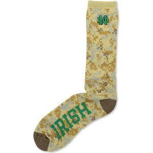 Notre Dame Fighting Irish For Bare Feet Digi Desert Camo Crew Sock