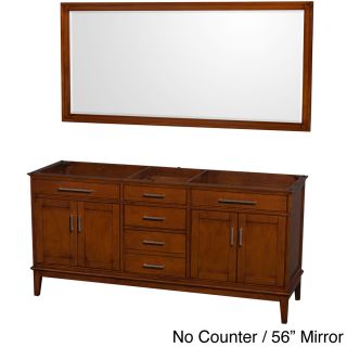 Hatton Light Chestnut Wood 72 inch Double Vanity