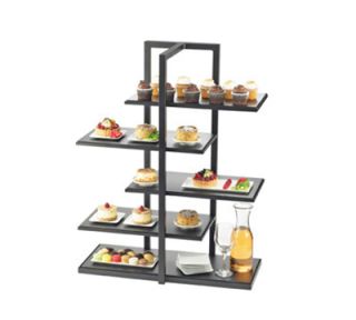 Cal Mil 5 Tier One by One Display Server Shelf   Midnight Bamboo
