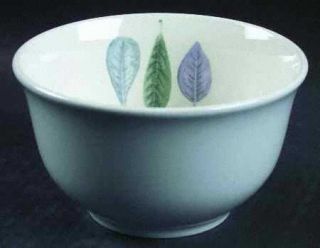 Portmeirion Seasons Leaves Rice Bowl, Fine China Dinnerware   Multicolor Leaves,