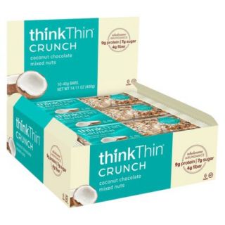 ThinkThin Crunch Nutrition Bar   Coconut Chocolate Mixed Nuts (10 Bars)