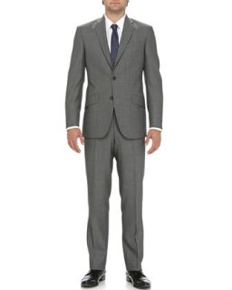 Two Piece Birdseye Suit, Gray