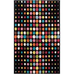 Tepper Jackson Hand tufted Black Contemporary Multi Colored Circles Multi Colored Circles Dream Geometric Wool Rug (8 X 11)