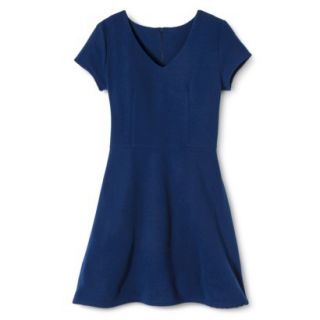 Merona Womens Textured Knit Dress   Waterloo Blue   S
