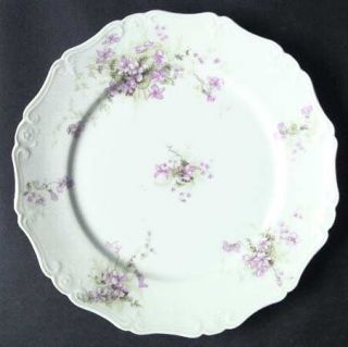 Bassett Bss43 Dinner Plate, Fine China Dinnerware   Lavender Flowers,Green Leave