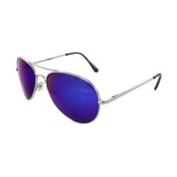 Unisex 30011r svrbugnmr Metal/ Blue Mirror Aviator Sunglasses