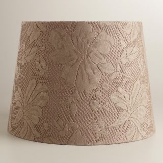 Taupe Lace Hibiscus Table Lamp Shade   World Market