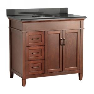 Foremost FMASGACB3722 Ashburn 37 Vanity with Colorpoint Vanity Top in Black