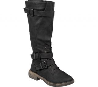 Womens Journee Collection Buckle Detail Tall Boots   Black Boots