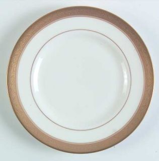 Royal Worcester Davenham Bread & Butter Plate, Fine China Dinnerware   Gold Encr
