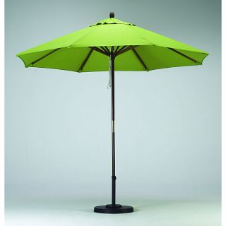 Round 9 foot Lime Green Hard Wood Patio Umbrella