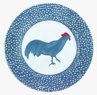 Burgess & Leigh Chanticleer Dinner Plate, Fine China Dinnerware   Blue Sponge Ri