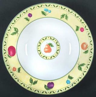 Victoria & Beale Savannah Rim Soup Bowl, Fine China Dinnerware   Fruit&Flowers R