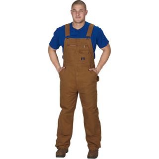 Key Unlined Duck Bib Overall   Saddle, 42in. Waist x 32in. Inseam, Model# 210.28