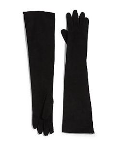 MaxMara Suede Gloves   Black