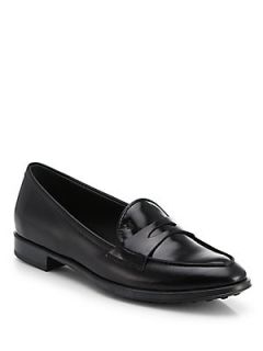 Tods Leather Loafers   Black