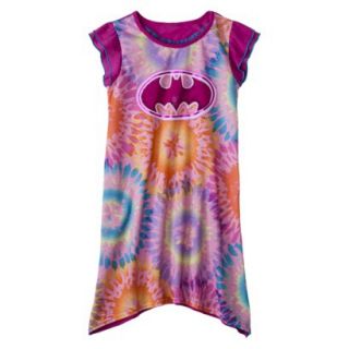 Batgirl Girls Short Sleeve Nightgown   Purple L