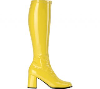 Womens Funtasma Gogo 300   Yellow Stretch Patent Boots