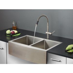 Ruvati RVC2449 Combo Stainless Steel Kitchen Sink and Stainless Steel Set