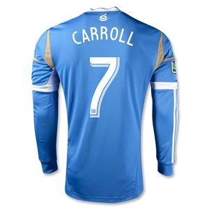 adidas Philadelphia Union 2013 CARROLL Authentic LS Secondary Soccer Jersey