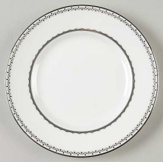 Wedgwood French Knot (Platinum Trim) Bread & Butter Plate, Fine China Dinnerware
