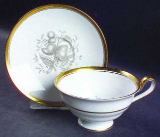 Spode Chatham (Gold Trim) Footed Cup & Saucer Set, Fine China Dinnerware   Vario