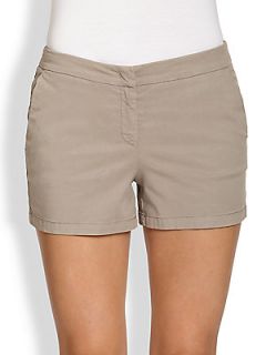 Armani Collezioni Brushed Cotton Shorts   Sandy Brown