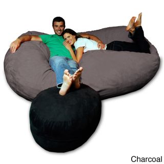 7.5 foot Soft Micro Suede Beanbag Chair Lounger