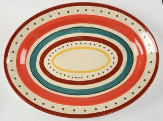 Culinary Arts Mariachi 18 Oval Serving Platter, Fine China Dinnerware   Colored