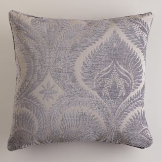 Gray Art Nouveau Chenille Throw Pillow   World Market