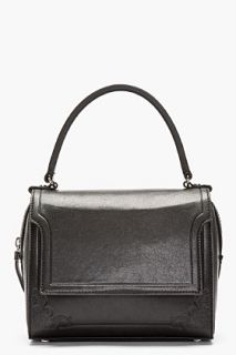 Mcq Alexander Mcqueen Black Buffed Leather Top_handle Bag