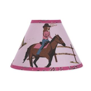 Sweet Jojo Designs Western Horse Cowgirl Lamp Shade (PinkMaterials 100 percent cottonDimensions 7 inches high x 10 inches bottom diameter x 4 inches top diameterThe digital images we display have the most accurate color possible. However, due to differe