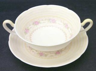 Royal Doulton Westminster, The Footed Cream Soup Bowl & Saucer Set, Fine China D
